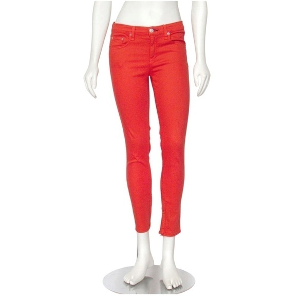 Rag & Bone Zipper Capri in Dark Coral - Picture 1 of 15